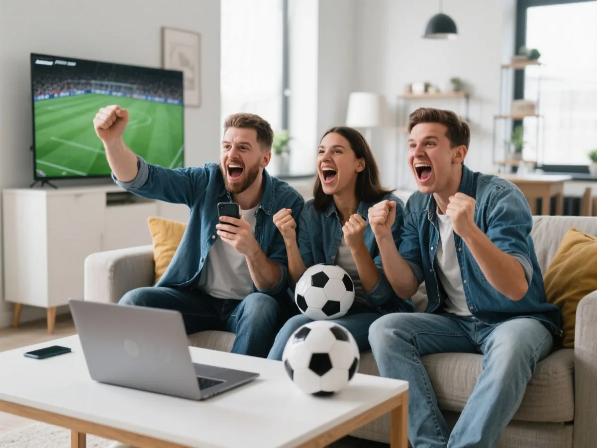 球迷通过网页追踪世界杯赛事示意图